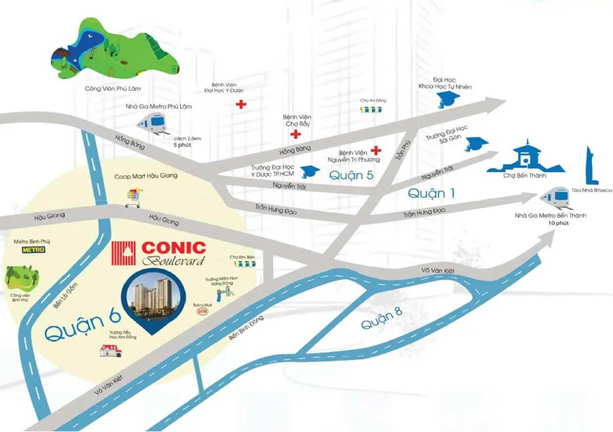 Lợi thế kết nối từ Conic Boulevard 2