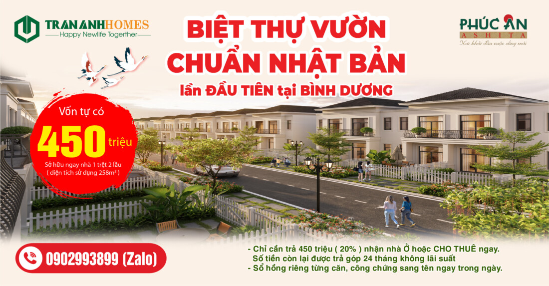 Biệt thự vườn Phúc An Ashita ngang